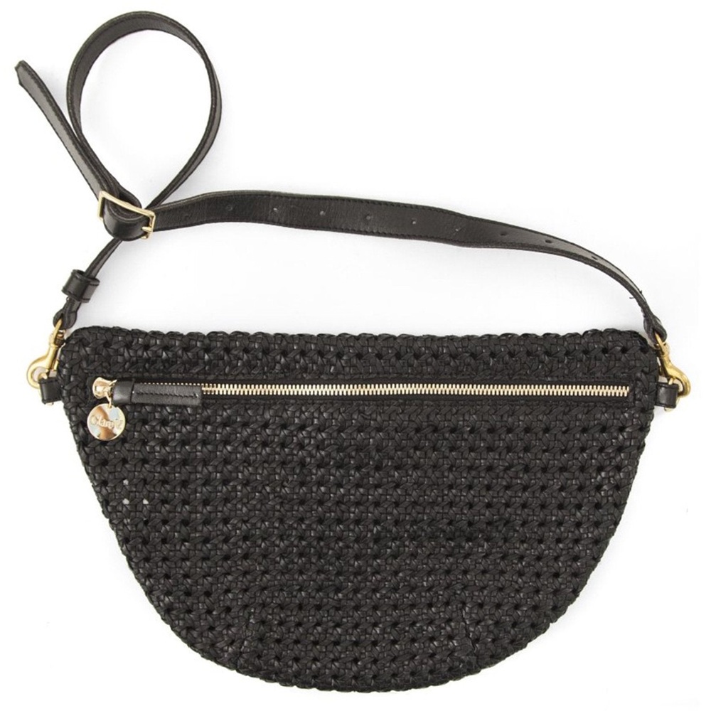 Clare V. GRANDE FANNY - BLACK RATTAN